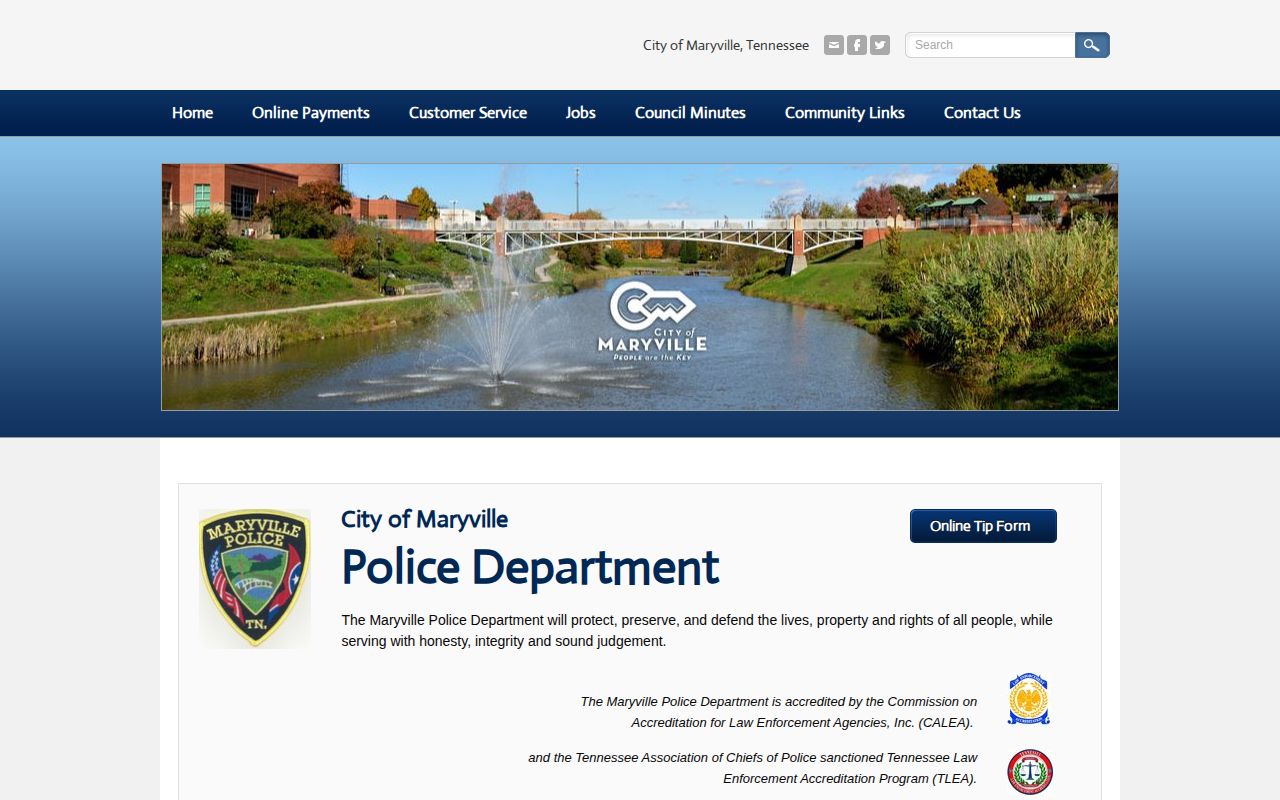 Maryville Police official records source for recent arrests